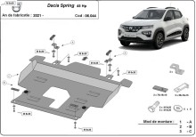 Oceľový kryt motora Dacia Spring (2021-2026)