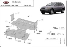 Oceľový kryt motora Kia Sorento (2006-2010)