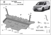 Oceľový kryt motora Volkswagen Caddy (2020-2026)