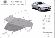 Oceľový kryt motora Alfa Romeo 159 (2004-2011)