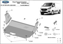 Hliníkový kryt motora Ford Transit Custom (2020-2023)