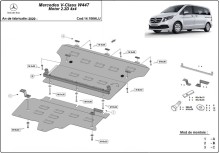 Hliníkový kryt motora Mercedes V-Classe (2020-2026)