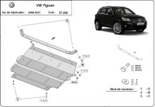Oceľový kryt motora Volkswagen Tiguan (2008-2015)