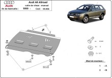 Oceľový kryt prevodovky manuálna Audi Allroad A6 (2000-2005)