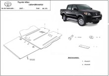 Oceľový kryt diferenciálu Toyota Hilux (2004-2015)