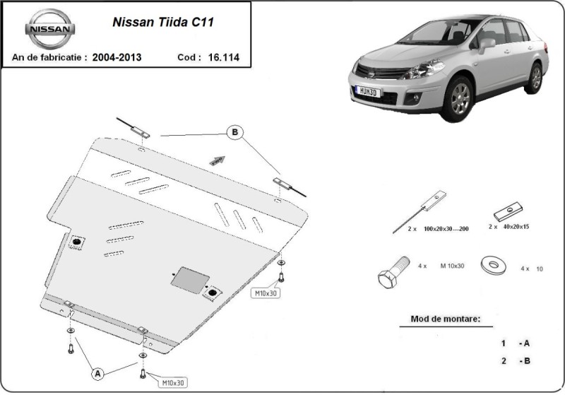 Oceľový kryt motora Nissan X-Trail T33 (2007-2011)