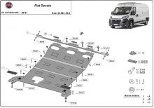 Hliníkový kryt motora Fiat Ducato (2016-2026)