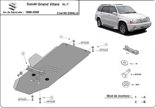 Hliníkový kryt prevodovky Suzuki Grand Vitara (1998-2009)