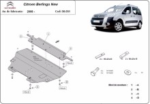 Oceľový kryt motora Citroen Berlingo (2008-2018)