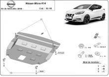 Stalowa Osłona pod silnik Nissan Micra (2016-2026)