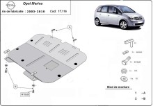 Stalowa Osłona pod silnik Opel Meriva A (2003-2010)