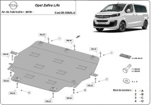 Stalowa Osłona pod silnik Opel Zafira Life Aluminium (2019-2026)