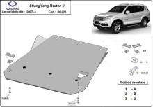 Stalowa Osłona skrzyni biegów SsangYong Rexton 2 (2007-2017)