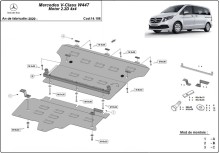 Oceľový kryt motora Mercedes V-Classe W447, 4x2, 1.6 D (2020-2026)