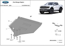 Stalowa Osłona skrzyni biegów Ford Ranger Raptor - Aluminium (2023-2026)