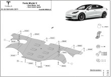 Hliníkový kryt motora Tesla Model 3 (2017-2026)