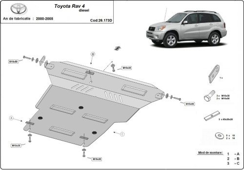 Oceľový kryt motora Mercedes C-Class W204 (2000-2005)