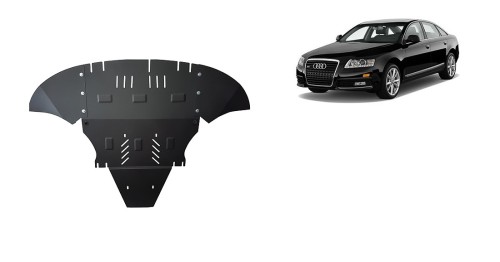 Oceľový kryt motora Audi A6 s bočnými klapkami (2004-2011)