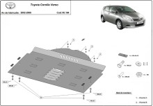 Oceľový kryt katalyzátora Toyota Corolla Verso (2002-2008)