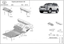 Hliníkový kryt motora Toyota Land Cruiser (2002-2009)