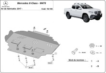 Stalowa Osłona pod silnik Mercedes X-Class W470 (2017-2020)