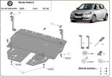 Stalowa Osłona pod silnik Skoda Fabia 2 (2007-2014)