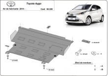 Oceľový kryt motora Toyota Aygo (2014-2022)