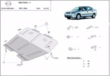 Stalowa Osłona pod silnik Opel Astra G (1997-2004)