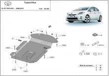 Oceľový kryt katalyzátora Toyota Prius (2008-2015)