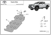 Stalowa osłona zbiornika paliwa Toyota Hilux (2026-2026)