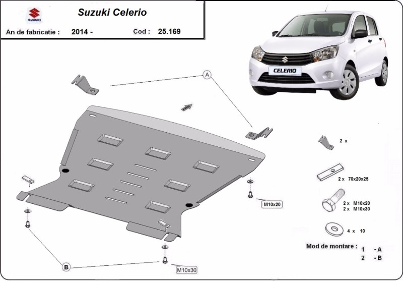 Oceľový kryt motora Suzuki Celerio (2014-2026)