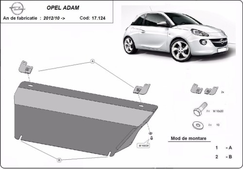 Oceľový kryt motora Opel Antara (2012-2019)