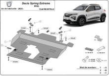 Hliníkový kryt motora Dacia Spring (2023-2026)