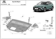Oceľový kryt motora Hyundai Bayon (2021-2026)