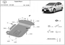 Oceľový kryt katalyzátora Toyota Prius (2011-2021)