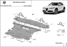Hliníkový kryt motora Alfa Romeo Stelvio (2016-2026)