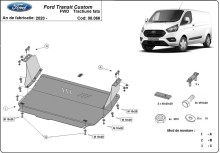 Stalowa Osłona pod silnik Ford Transit Custom - FWD (2020-2023)
