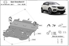 Stalowa Osłona pod silnik Opel Grandland X (2017-2026)