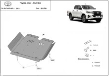 Stalowa Osłona skrzyni biegów Toyota Hilux Invincible - Aluminium (2021-2026)