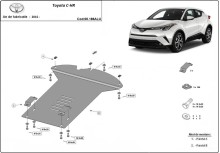 Hliníkový kryt katalyzátora Toyota C-HR (2016-2023)