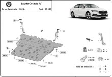 Oceľový kryt motora Skoda Octavia 1 (2019-2026)