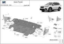 Stalowa Osłona pod silnik Subaru Forester 5 (2018-2024)
