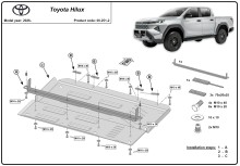 Stalowa osłona dyferencjału Toyota Hilux (2026-2026)