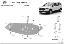 Stalowa Osłona zbiornika paliwa Dacia Lodgy Stepway (2014-2022)