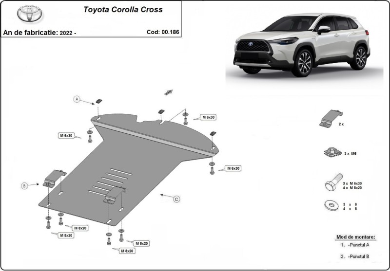 Oceľový kryt katalyzátora Toyota Corolla Cross (2022-2026)