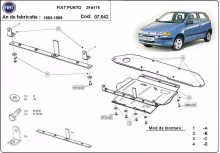 Oceľový kryt motora Fiat Punto (1993-1999)