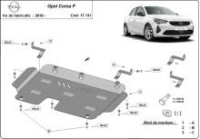 Oceľový kryt motora Opel Corsa D (2019-2026)