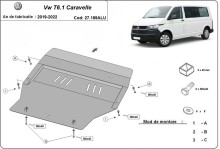 Hliníkový kryt motora Volkswagen Caravelle (2019-2022)