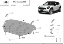 Oceľový kryt motora Mini Cooper (2012-2016)