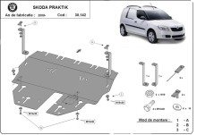 Oceľový kryt motora Skoda Spaceback (2006-2015)